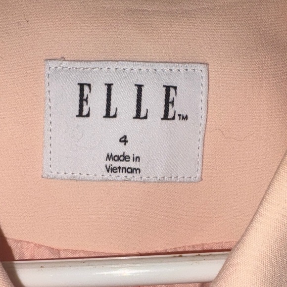 Elle Pink Double-Breasted Coat with Black Trim - Picture 3 of 17
